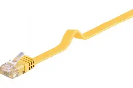 Kabel LAN Patchcord CAT 6 U/UTP PŁASKI żółty 0,5m