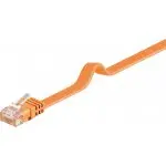 Kabel LAN Patchcord CAT 6 U/UTP PŁASKI pomarańczowy 2m