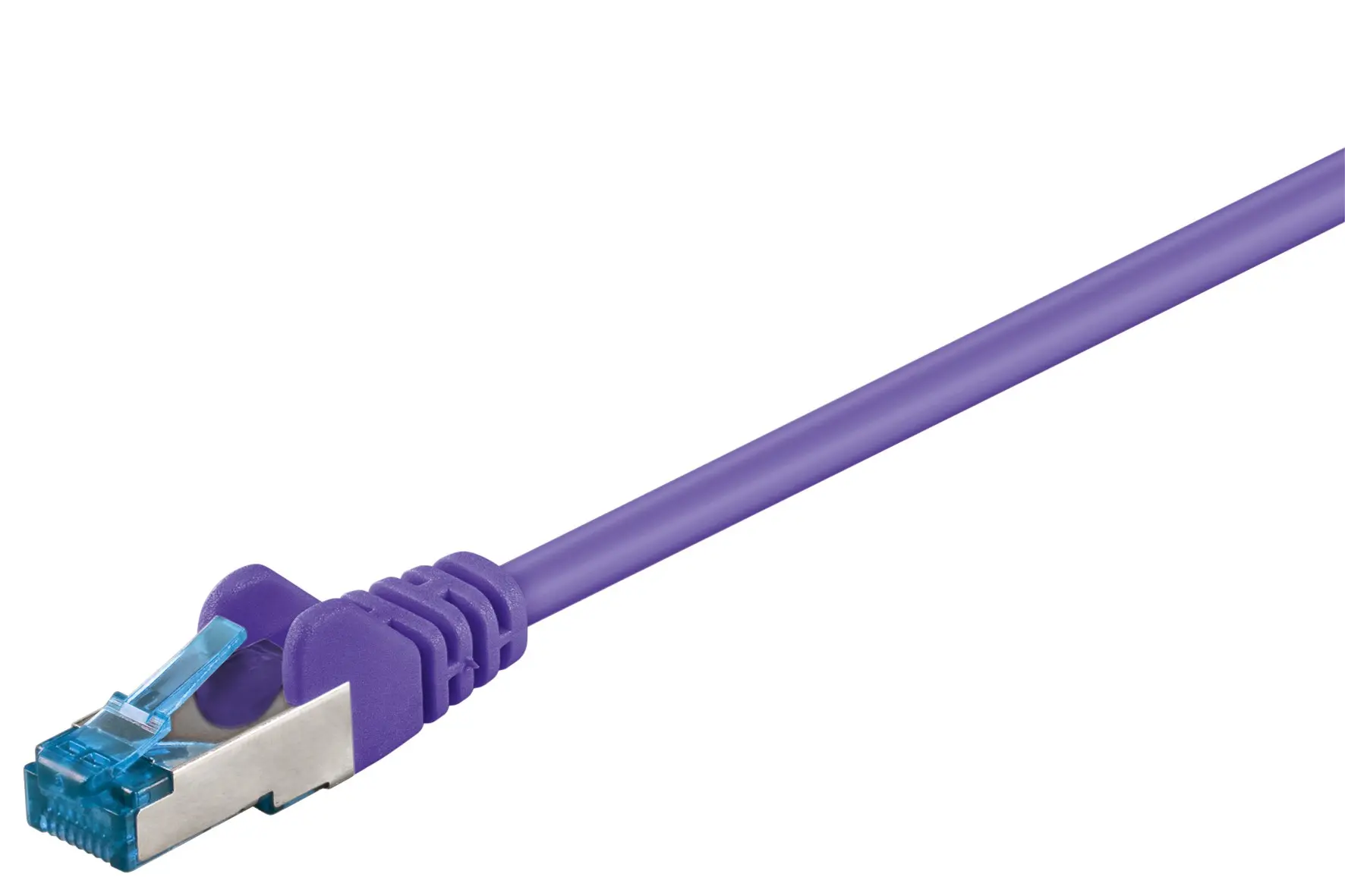 Kabel LAN Patchcord CAT 6A S/FTP fioletowy 1m