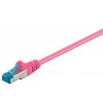 Kabel LAN Patch Cord CAT 6A S/FTP różowy 0,25m