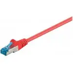 Kabel LAN Patch Cord CAT 6A S/FTP czerwony 0,25m