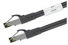 Kabel LAN Patch cord CAT 8.1 S/FTP Klasa I CZARNY 20m