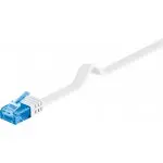 Kabel LAN Patchcord CAT 6A U/UTP PŁASKI biały 0,5m