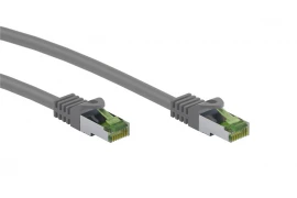 Kabel LAN Patchcord CAT 8.1 S/FTP cert. GHMT MIEDŹ szary 3m