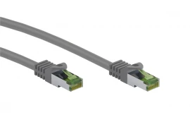 Kabel LAN Patchcord CAT 8.1 S/FTP cert. GHMT MIEDŹ szary 0,25m