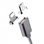 Kabel magnetyczny 2 w 1 MOC dla iPhone i Android Space Grey