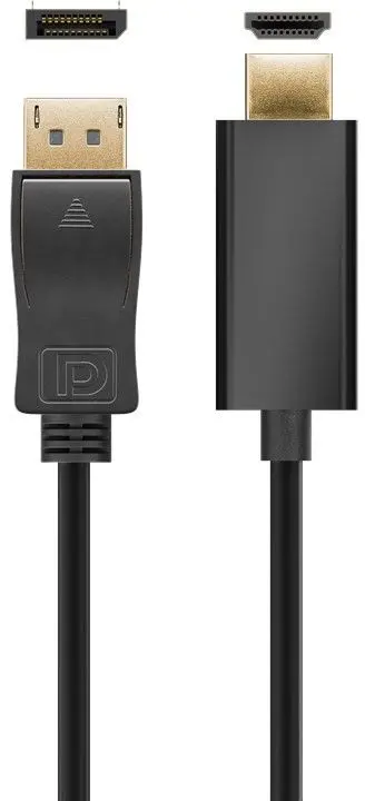 Kabel pozłacany Display Port DP - HDMI 1m