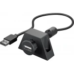 Kabel przedłużacz USB 2.0 z uchwytem montażowym Goobay 0,6m