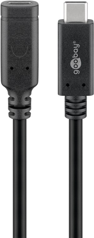 Kabel przedłużacz USB-C 3.2 Gen2 10 Gb/s 60W 20A Goobay 1m