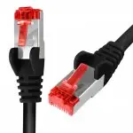 Kabel RJ45 CAT 6 S/FTP AWG27 LSZH czarny 3m