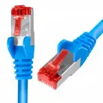 Kabel RJ45 CAT 6 S/FTP AWG27 LSZH niebieski 1m