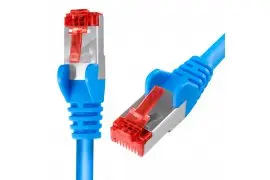 Kabel RJ45 CAT 6 S/FTP AWG27 LSZH niebieski 2m