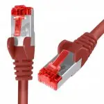 Kabel RJ45 CAT 6 S/FTP AWG27 LSZH czerwony 3m