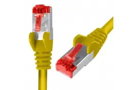 Kabel RJ45 CAT 6 S/FTP AWG27 LSZH żółty 1m