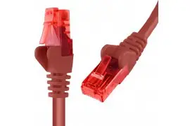 Kabel RJ45 CAT 6 U/UTP AWG24 czerwony 2m