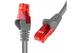 Kabel RJ45 CAT 6 U/UTP AWG24 szary 1m