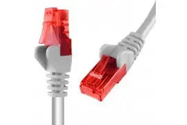 Kabel RJ45 CAT 6 U/UTP AWG24 biały 2m