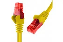 Kabel RJ45 CAT 6 U/UTP AWG24 żółty 1m