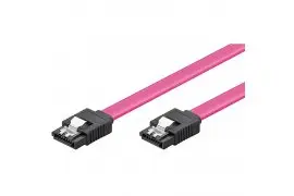 Kabel SATA III Typ L 3Gb/s prosty różowy Goobay 0,5m