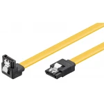 Kabel SATA III Typ L 6Gb/s kątowy żółty Goobay 0,7m