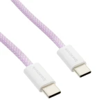Kabel Szybkiego Ładowania USB-C 240W w Oplocie Spacetronik KU03_SPC020V 2m Fioletowy
