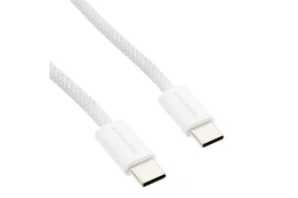 Kabel Szybkiego Ładowania USB-C 240W w Oplocie Spacetronik KU03_SPC010W 1m Biały