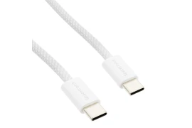 Kabel Szybkiego Ładowania USB-C 240W w Oplocie Spacetronik KU03_SPC020W 2m Biały