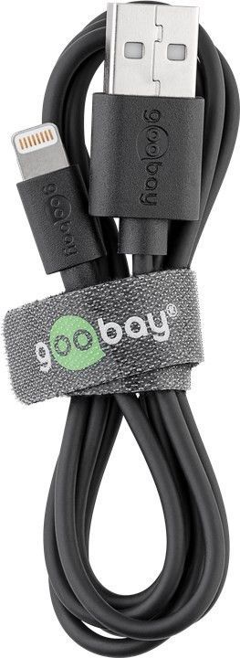 Kabel USB - Apple Lightning Plug (8-pin) Goobay CZARNY 1m
