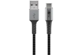 Kabel USB 2.0 - USB typu C USB-C OPLOT TEKSTYLNY Goobay 1m