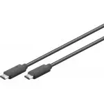 Kabel USB-C 3.2 20 Gb/s Czarny 0,5m Goobay