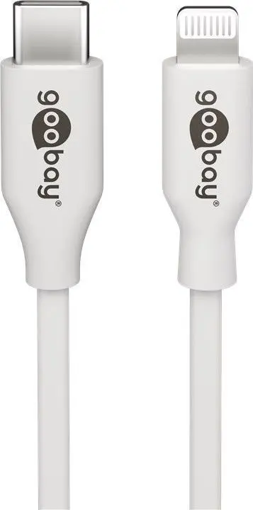 Kabel USB-C - Apple Lightning Plug 8-pin Goobay Biały 1m