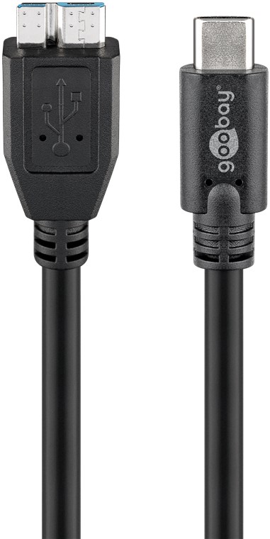 Kabel USB-C - USB 3.0 micro-B DO DYSKÓW PRZENOŚNYCH 0,6m Goobay