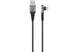 Kabel USB-C - USB-A 2.0 60W KĄTOWY oplot tekstylny Goobay 1m