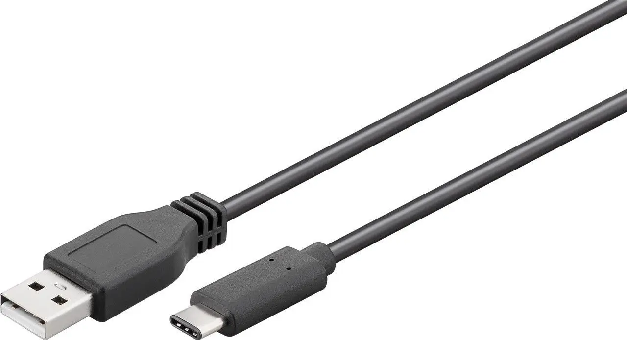 Kabel USB-C - USB-A 2.0 Czarny 0,5m 