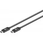 Kabel USB-C - USB-C 3.1 Gen-2. goobay, czarny 0,5m