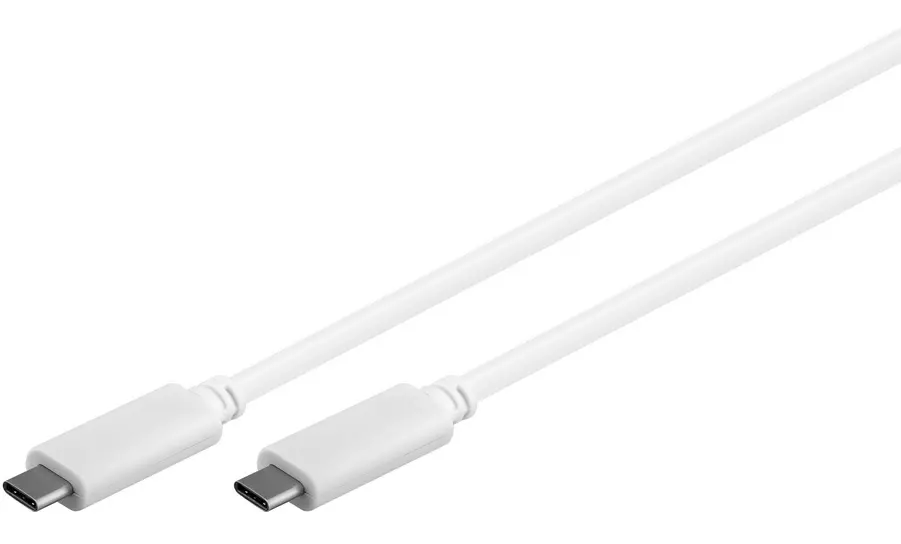 Kabel USB-C - USB-C 3.1 goobay, biały 1m