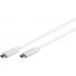 Kabel USB-C - USB-C 3.1 goobay, biały 1m