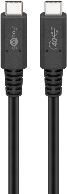 Kabel USB-C USB4 3.2 Gen 3x2 100W 20A 5V Goobay 0,8m