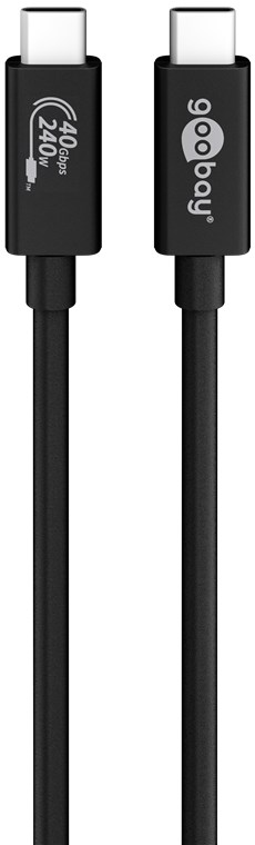 Kabel USB-C USB4 Gen 3x2 40 Gb/s 240W 5A 48V Goobay 0,7m