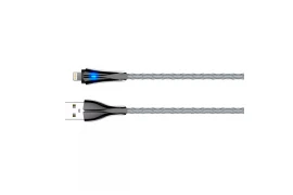 Kabel z diodą LED do szybkiego ładowania USB-A / Lightning 2m szary LS462L