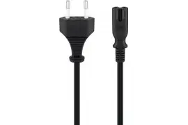 Kabel zasilający ósemka C7 płaski czarny 3m