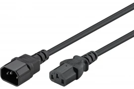 Kabel zasilający (komputerowy) IEC C13 - C14 Goobay czarny 2m