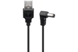 Kabel zasilający USB - wtyk DC 5,5x2,1mm Goobay czarny 1,5m
