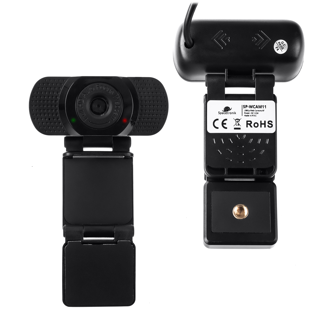 Kamera Internetowa + Mini Statyw, z Auto Focusem i Mikrofonem USB FHD do lekcji online SP-WCAM11-Z