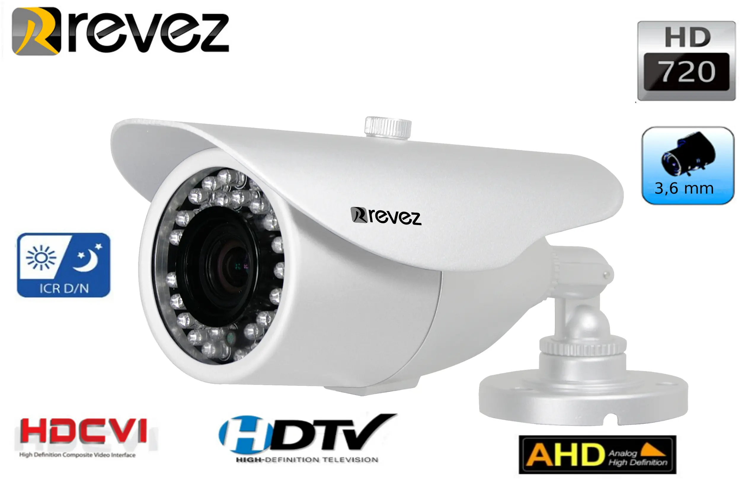 Kamera Revez RZ-AHD-720-3V 3,6mm AGC 0,01Lux