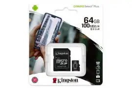 Karta pamięci KINGSTON Canvas microSD SDXC 64GB + adapter SD