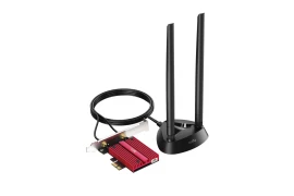 Karta sieciowa Wi-Fi 6 / 6E  PCI-E AX5400 BT 5.2 TriBand antena zewnętrzna 2x 5dBi Cudy WE4000