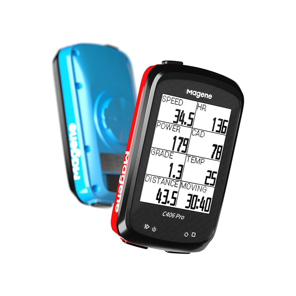 Licznik rowerowy z GPS Magene C406 PRO Czerwony