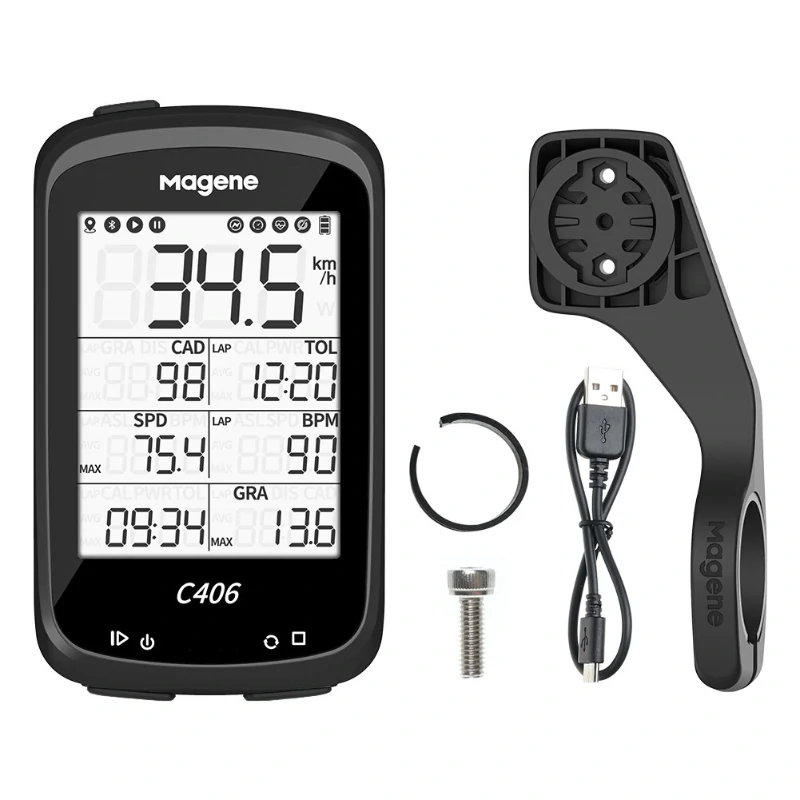 Licznik rowerowy GPS Magene C406 Czerwony