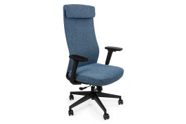  Krzesło biurowe ergonomiczne OUTLET  Spacetronik HAVARD-01 niebieskie